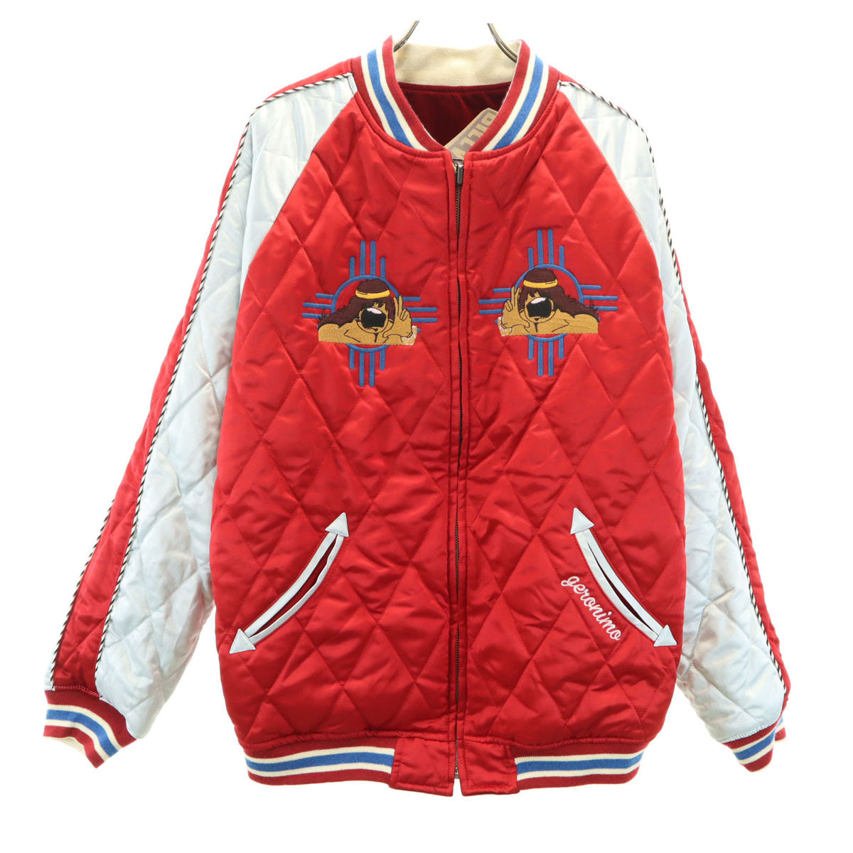 未使用 BILLVAN ビルバン キン肉マン コラボ テリーマン ジェロニモ リバーシブル スカジャン 42 レッド メンズ