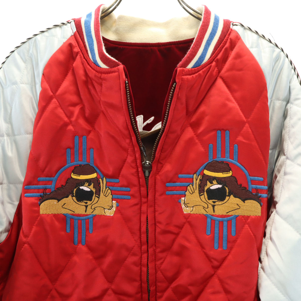 未使用 BILLVAN ビルバン キン肉マン コラボ テリーマン ジェロニモ リバーシブル スカジャン 42 レッド メンズ