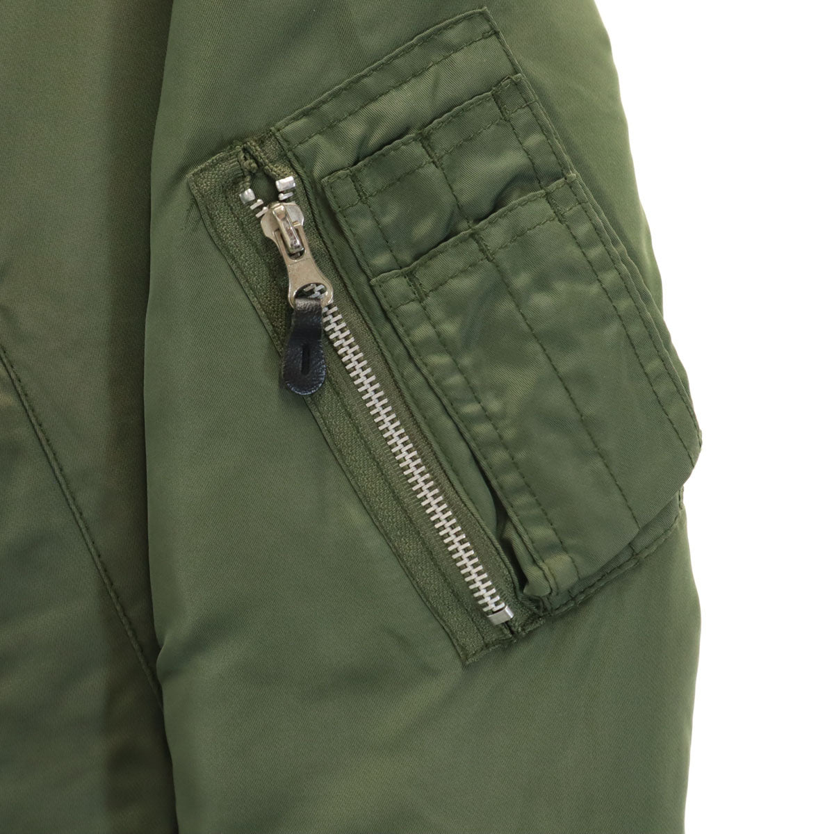 AVIREX アヴィレックス バックロゴ MA-1 フライトジャケット M カーキ 中綿 メンズ