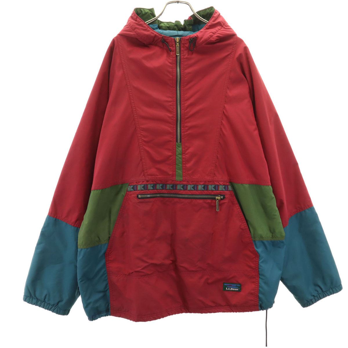 L.L.Bean エルエルビーン 90s USA製 オールド アノラックパーカー L レッド系 アウトドア 中綿 メンズ