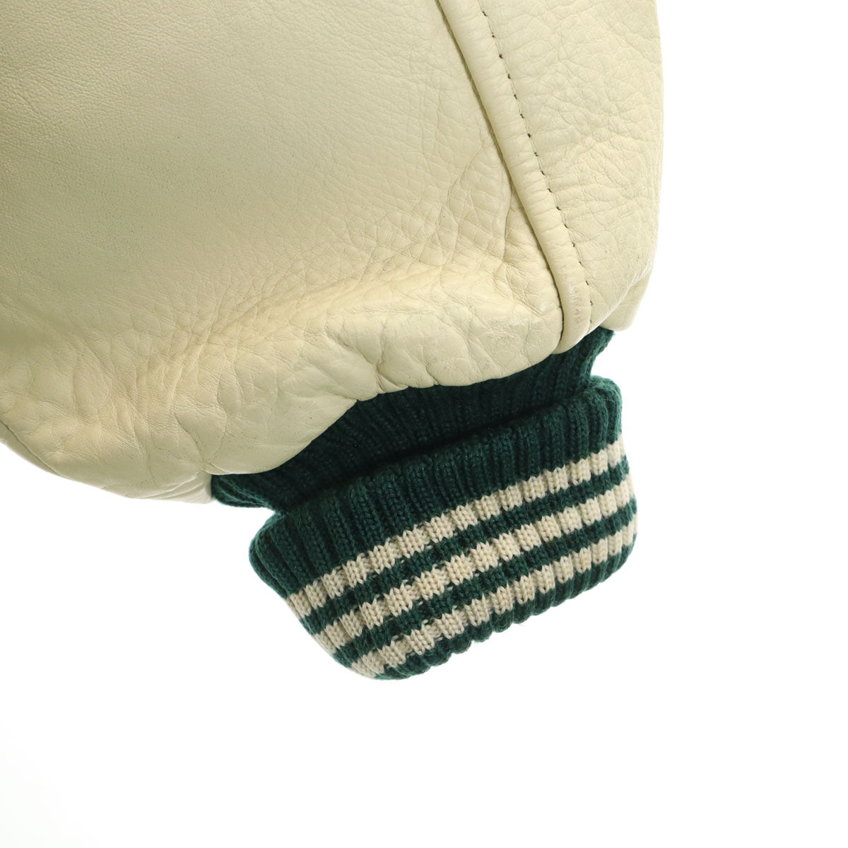 HOTSCOOP ホットスクープ 70s 日本製 ウールブレンド ヴィンテージ スタジャン F グリーン系 袖レザー メンズ