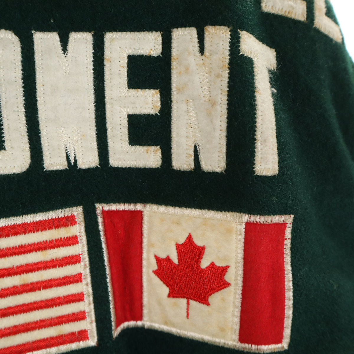 HOTSCOOP ホットスクープ 70s 日本製 ウールブレンド ヴィンテージ スタジャン F グリーン系 袖レザー メンズ