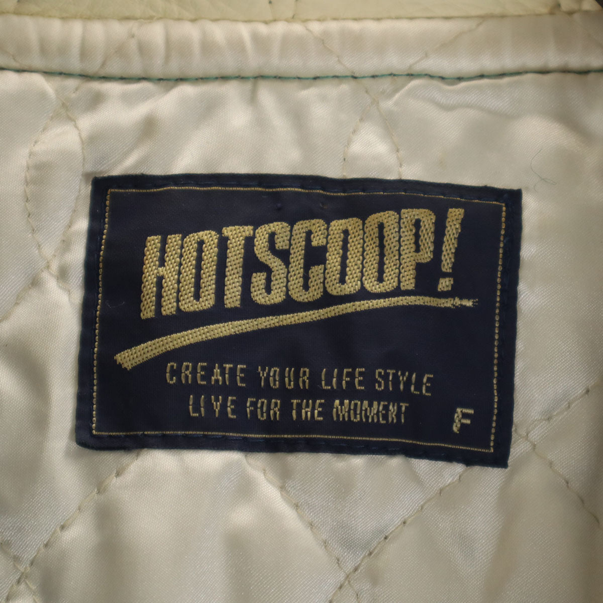 HOTSCOOP ホットスクープ 70s 日本製 ウールブレンド ヴィンテージ スタジャン F グリーン系 袖レザー メンズ