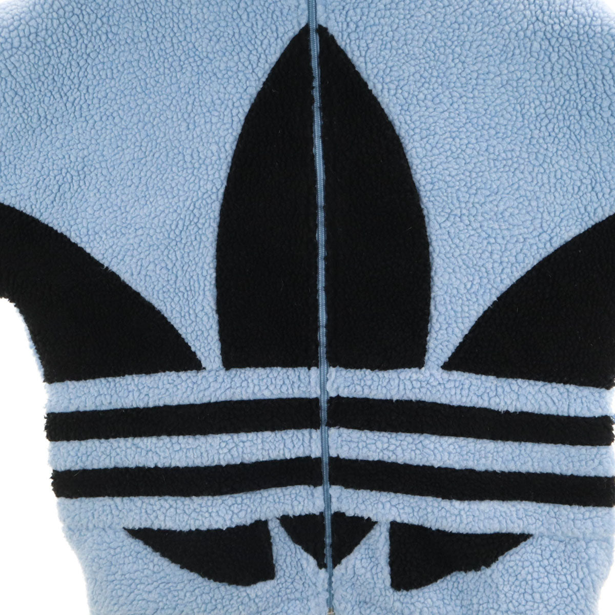 adidas アディダス トレフォイルロゴ フリースジャケット L ブルー系 メンズ