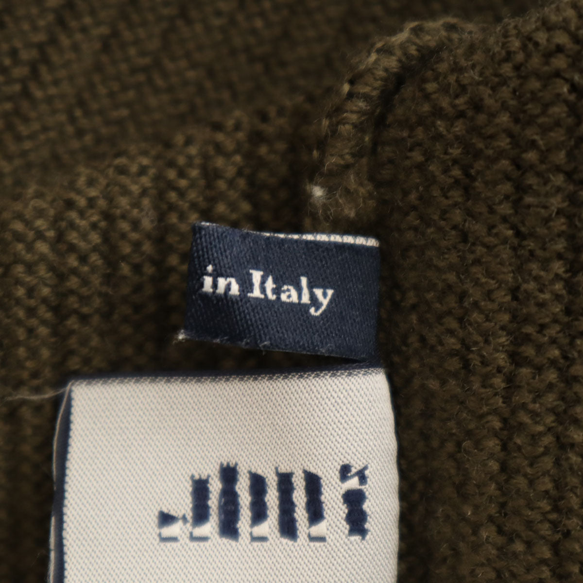 Ermenegildo Zegna エルメネジルドゼニア イタリア製 長袖 Vネック ニット M カーキ メンズ