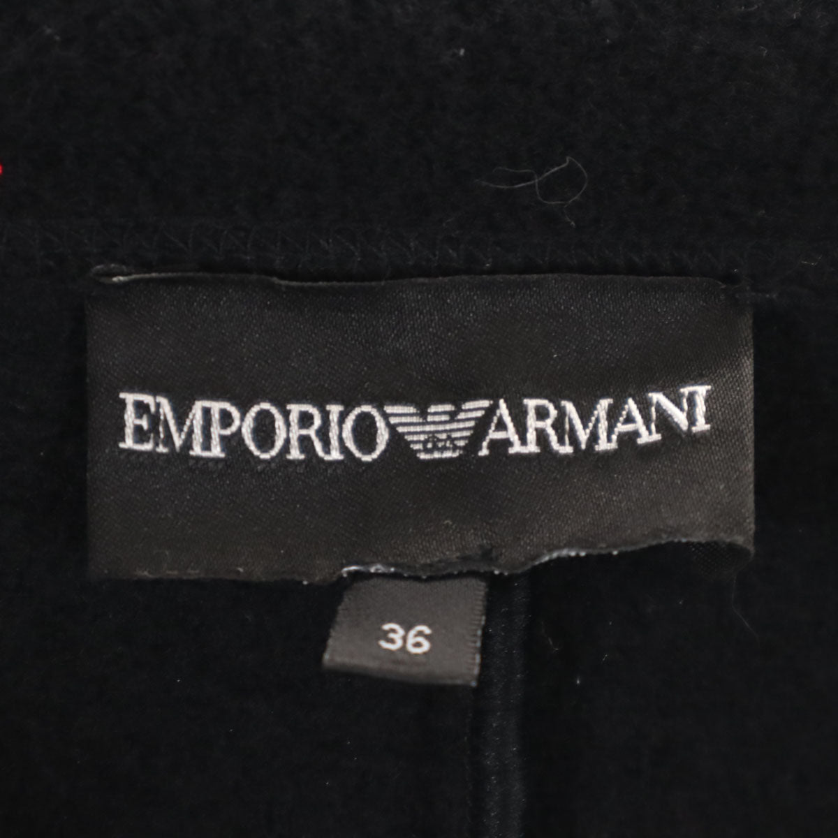 未使用 Emporio Armani エンポリオアルマーニ ドット刺繍 テーラードジャケット 36 ブラック レディース