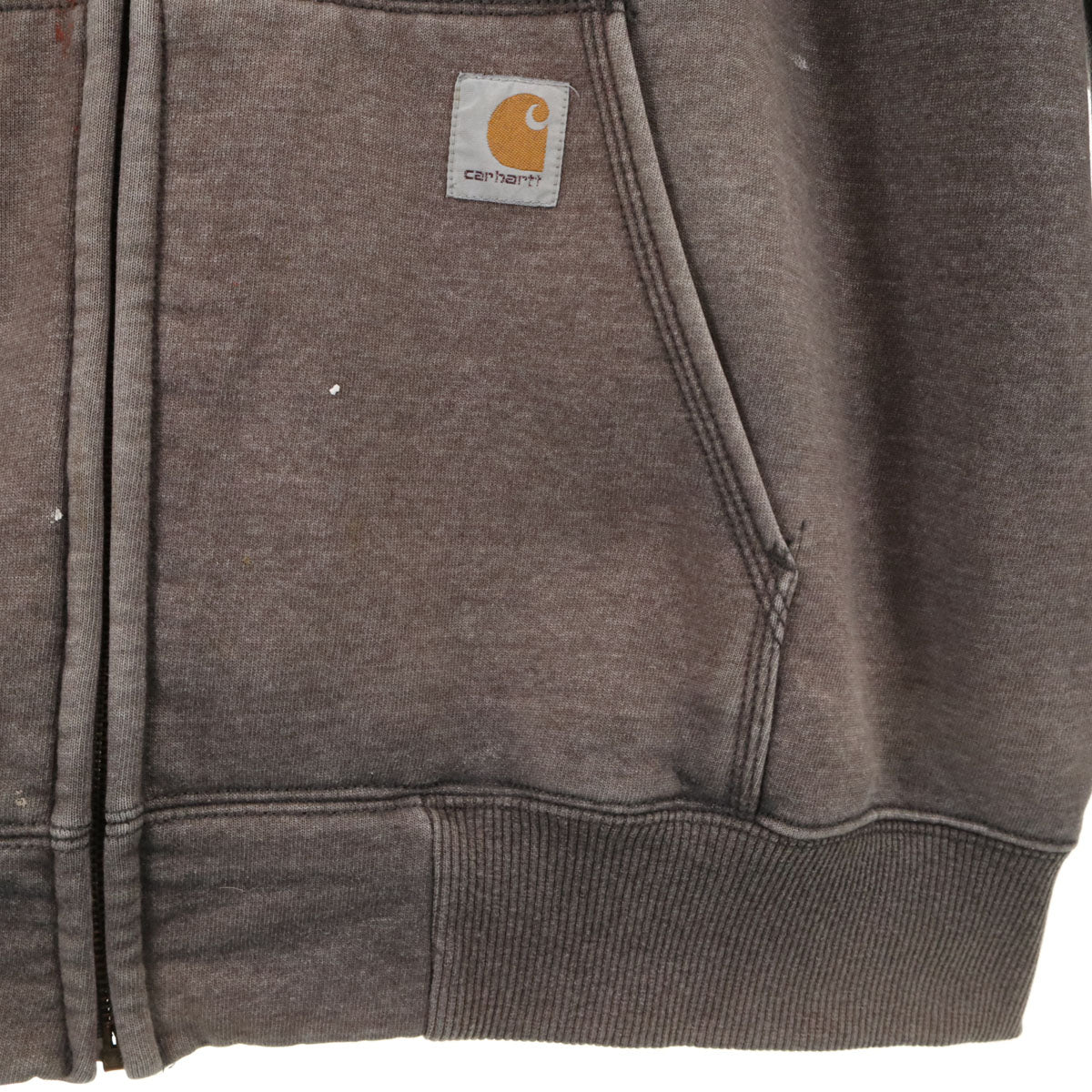 Carhartt カーハート 長袖 スウェット ジップパーカー 2XL ベージュ系 裏起毛 メンズ