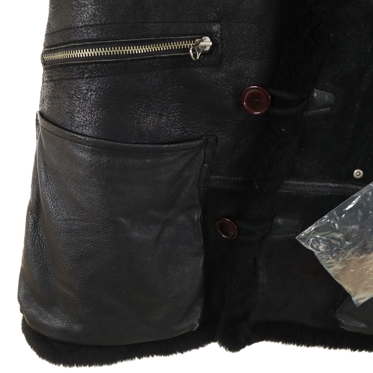 AVIREX アヴィレックス B-7 ムートン フライトジャケット M ブラック アラスカ メンズ