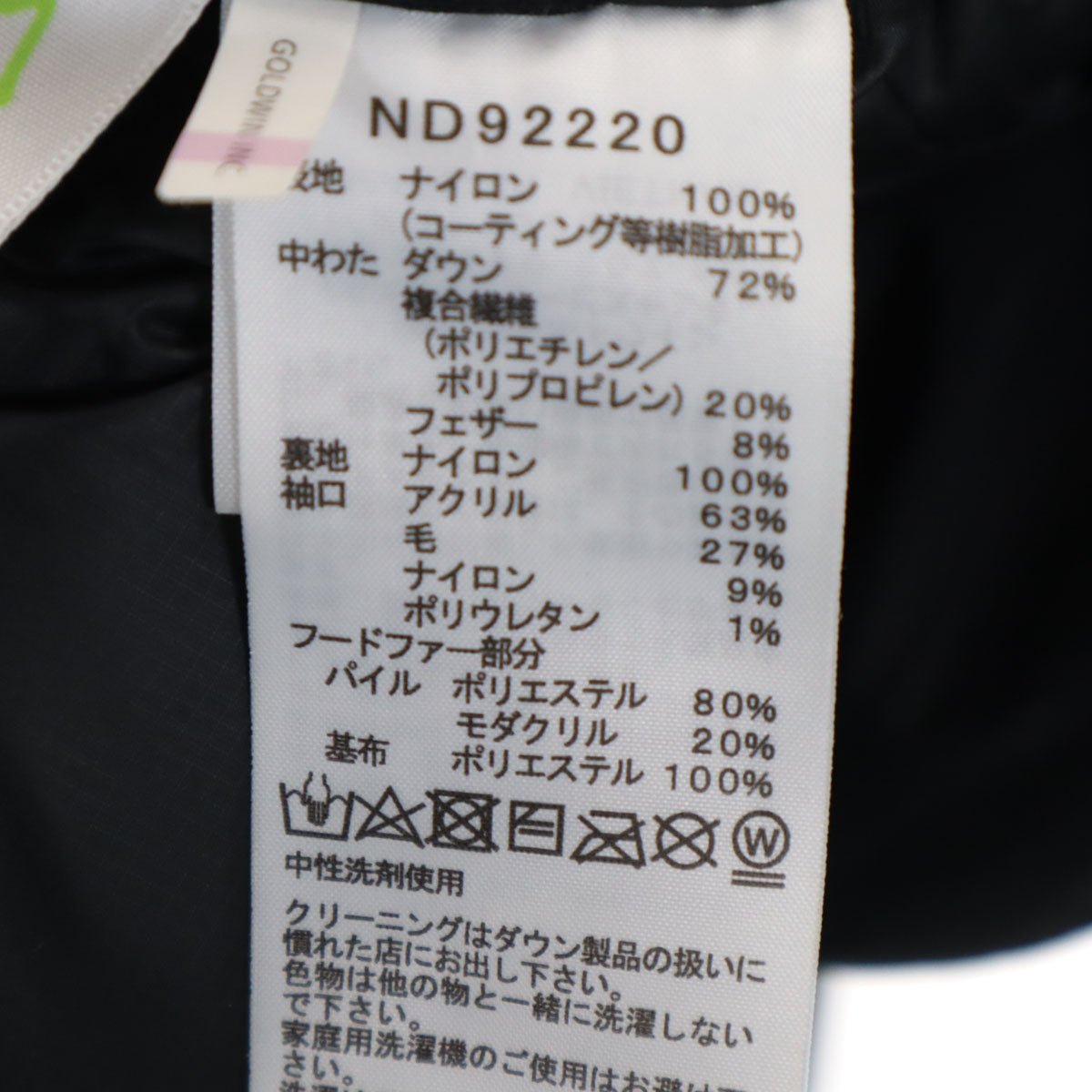 THE NORTH FACE ザノースフェイス サザンクロス ダウンパーカー XL ブラック アウトドア ND92220 メンズ