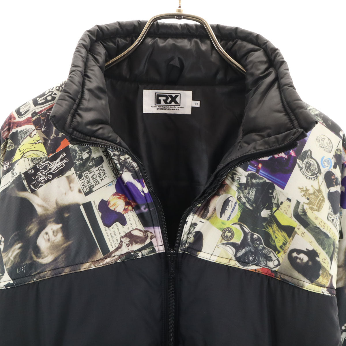 美品 HYSTERIC GLAMOUR ヒステリックグラマー ロイヤルトラックス RX 日本製 中綿ジャケット M ブラック メンズ