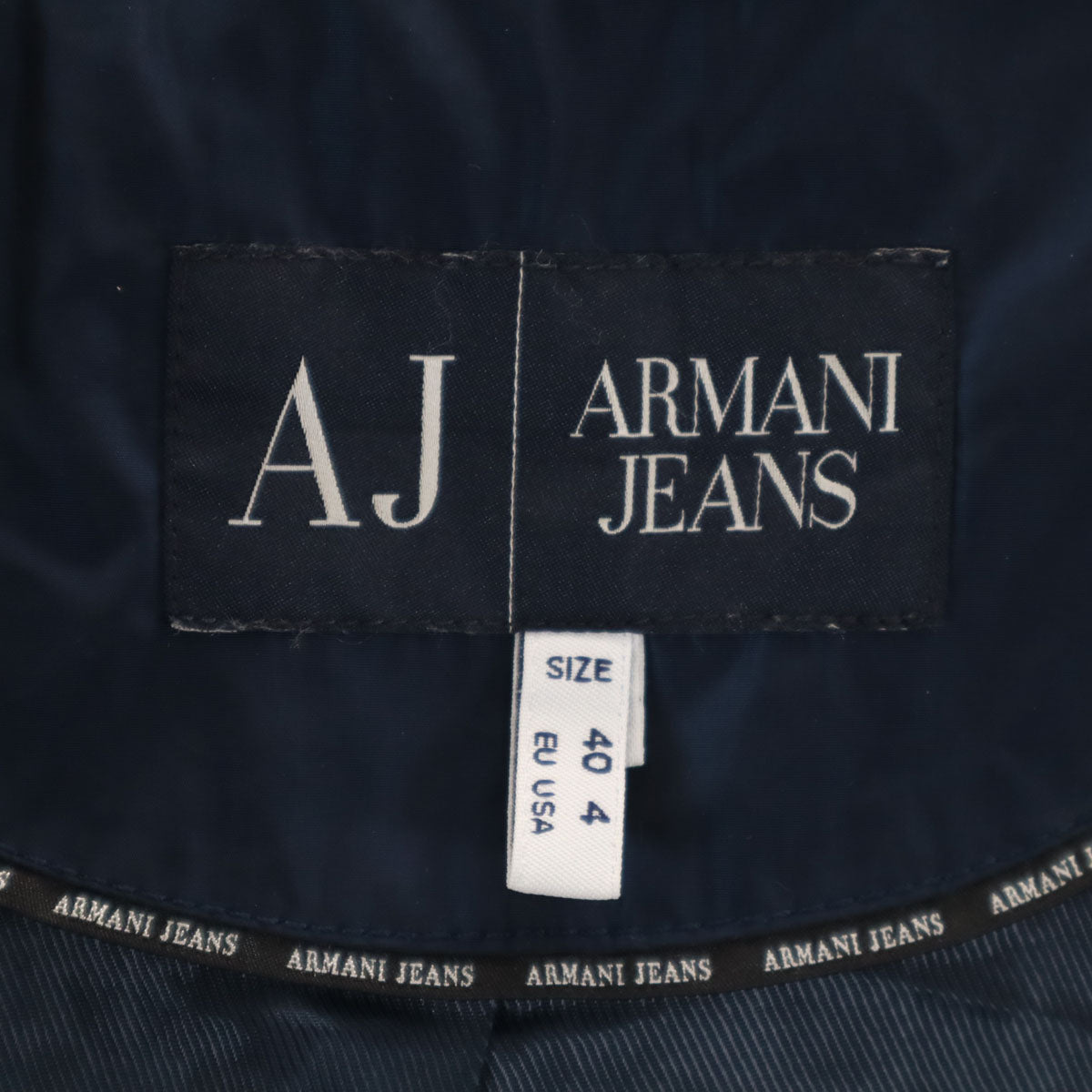 ARMANI JEANS アルマーニジーンズ 中綿ジャケット 40 ネイビー レディース