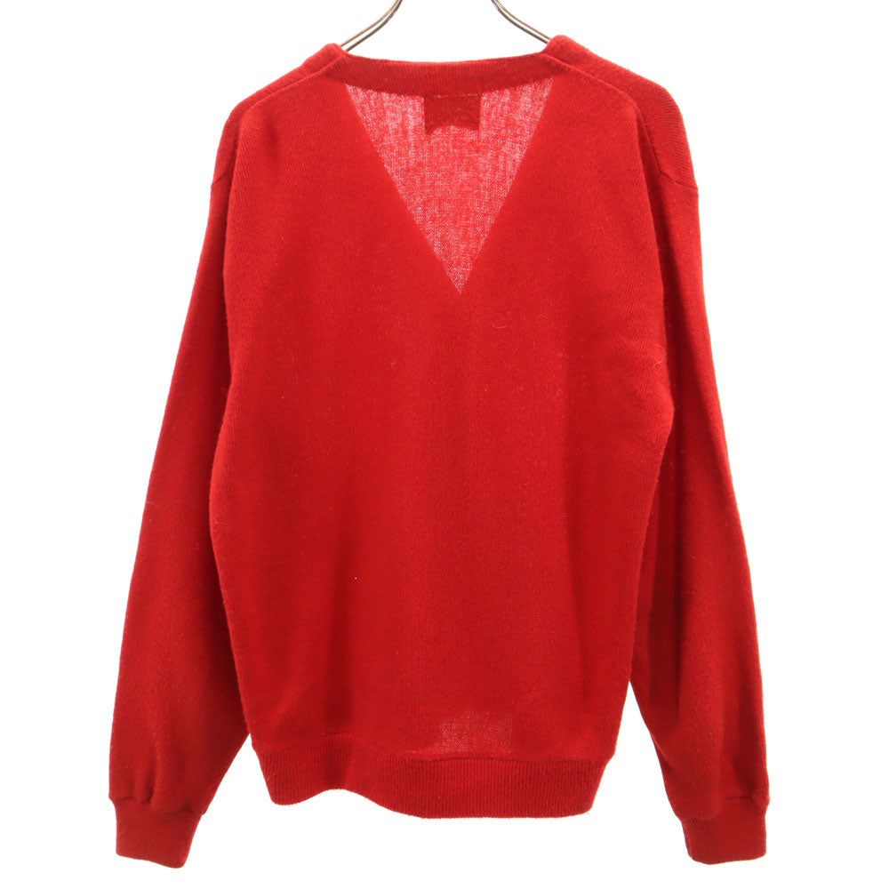 Sears シアーズ 70s ヴィンテージ 長袖 アクリル カーディガン L レッド メンズ