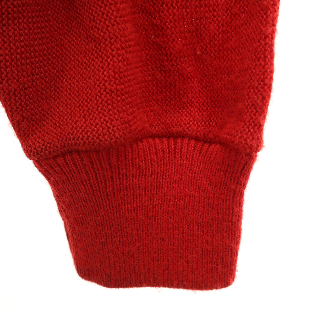 Sears シアーズ 70s ヴィンテージ 長袖 アクリル カーディガン L レッド メンズ