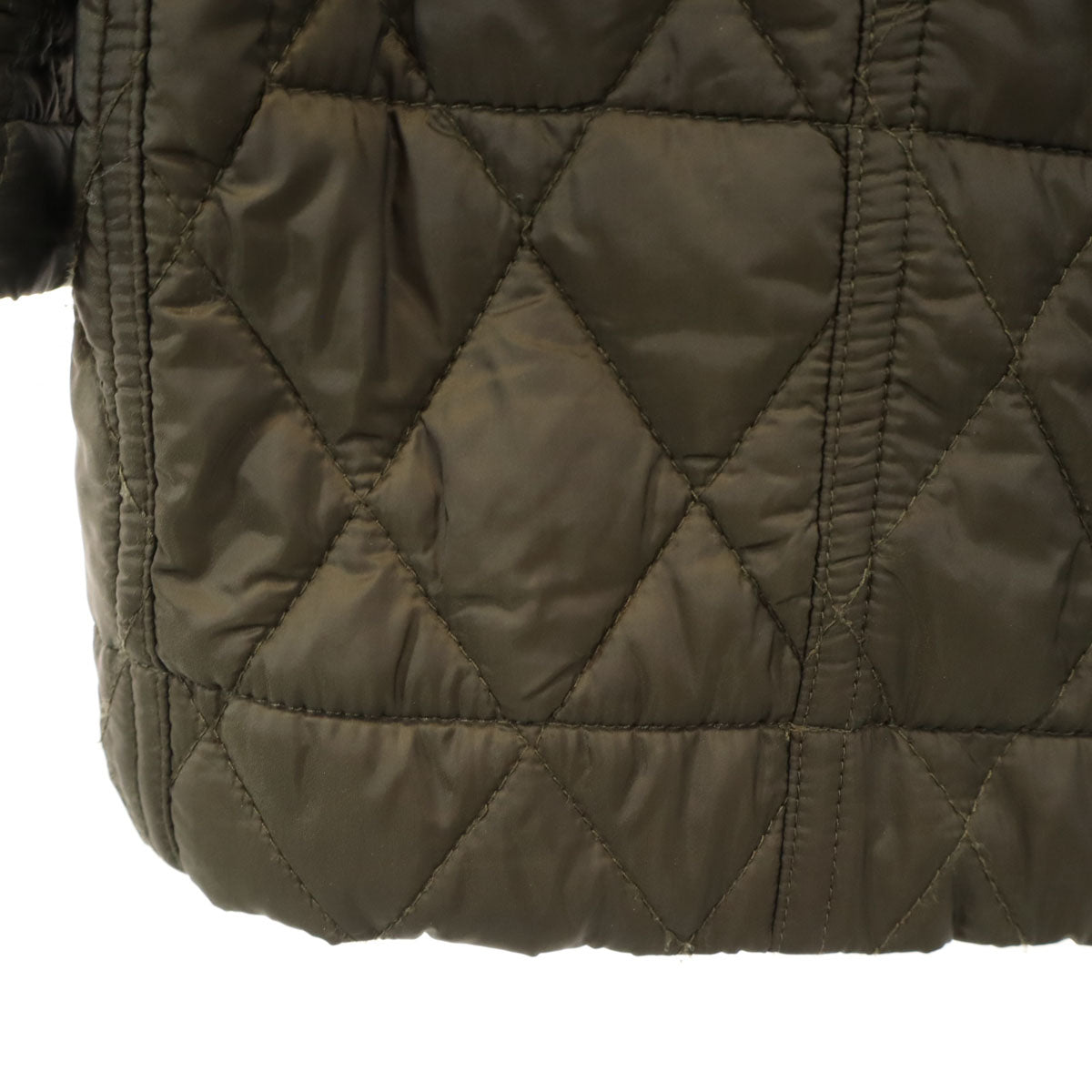 BURBERRY BRIT バーバリーブリット キルティングコート XS カーキ レディース