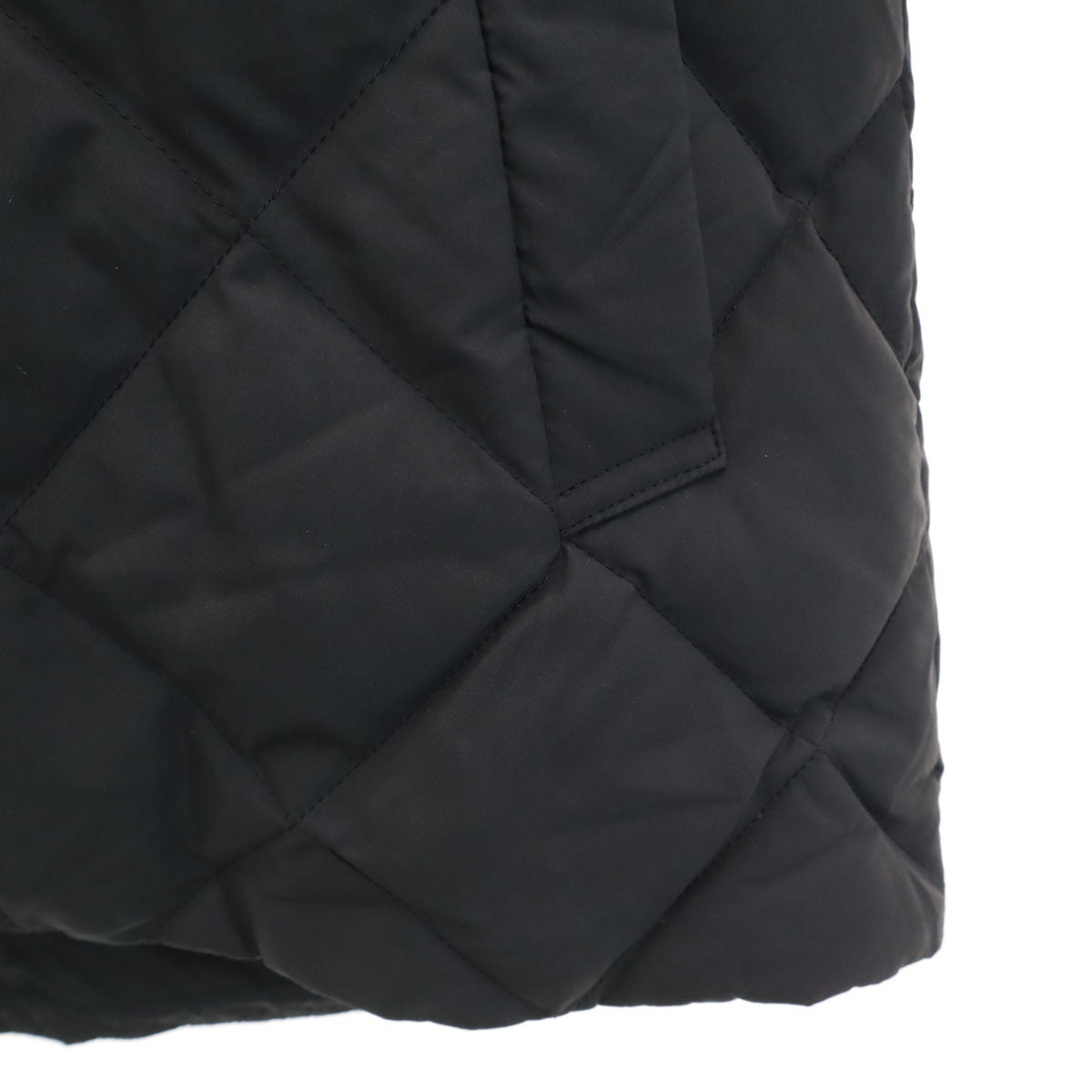 TAION タイオン UNFILO アンフィーロ コラボ ノーカラー キルティング ダウンジャケット ブラック レディース