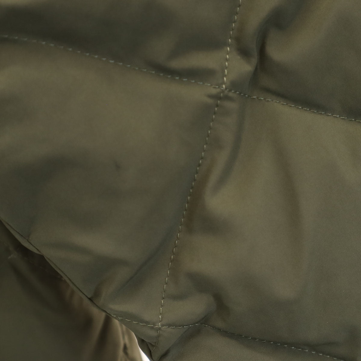 TAION タイオン UNFILO アンフィーロ コラボ ノーカラー キルティング ダウンジャケット カーキ レディース