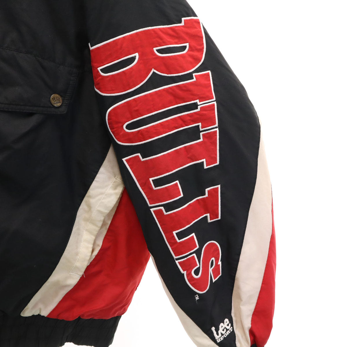 Lee SPORT リースポーツ 90s オールド ハーフジップ ナイロンジャケット L ブラック NBA シカゴブルズ プルオーバー メンズ