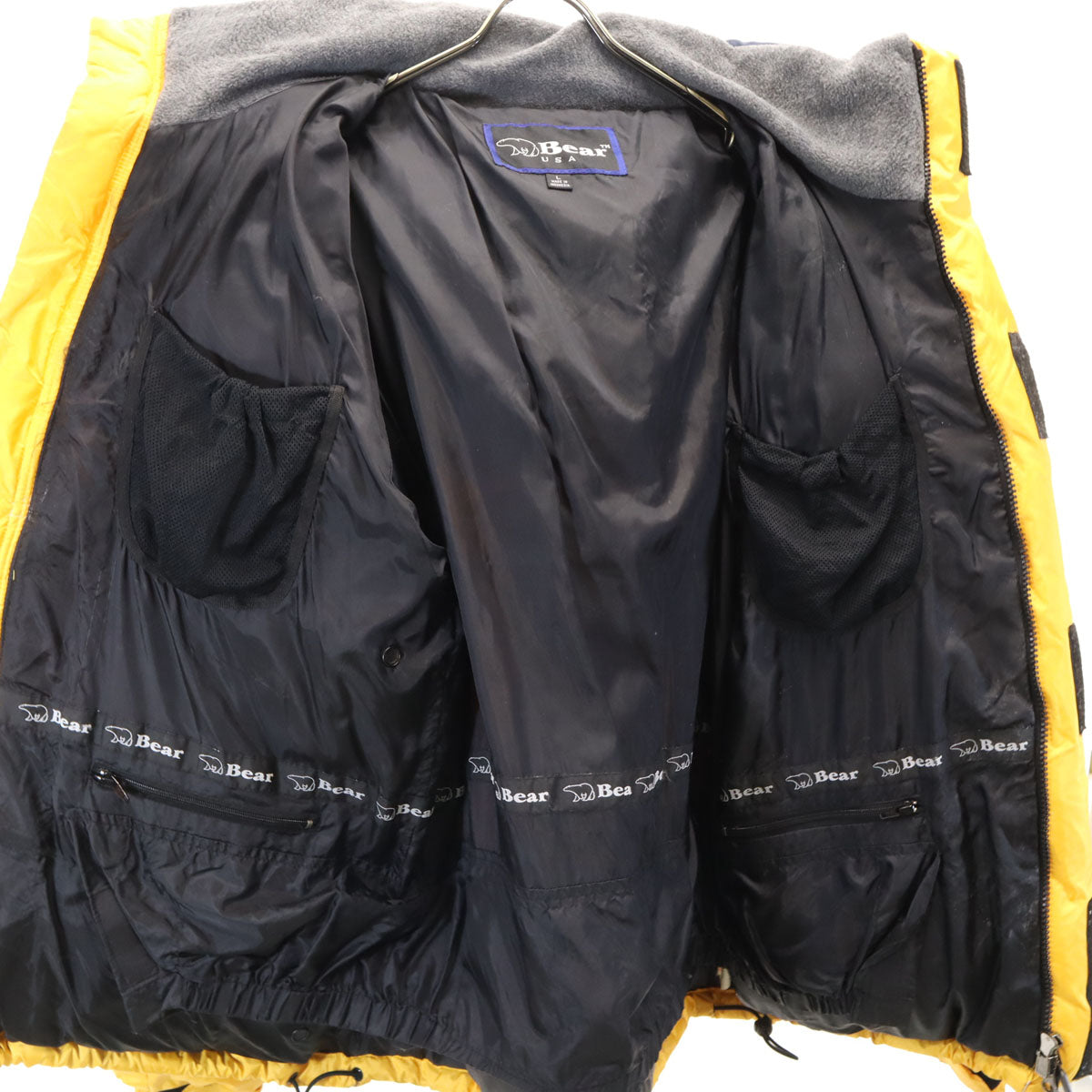 Bear ベアー 90s オールド スノーボード ダウンジャケット L イエロー スキー メンズ