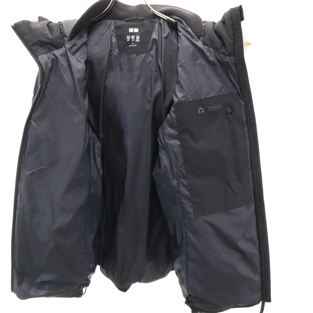 UNIQLO ユニクロ シームレス ダウンパーカー L ネイビー レディース