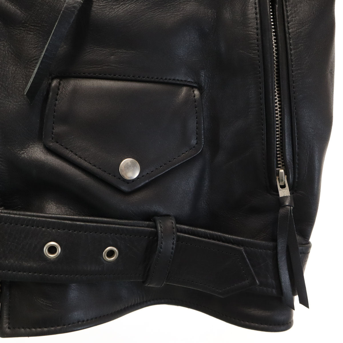 Freedom フリーダム レザー ダブルライダースジャケット 34 ブラック メンズ