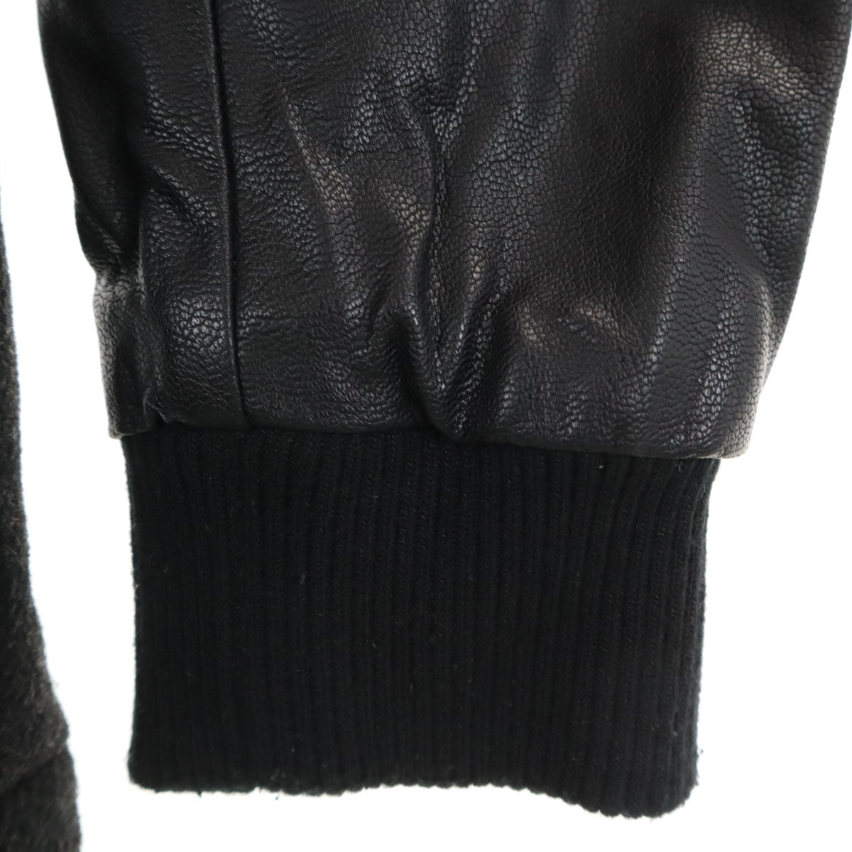 Desigual デシグアル 異素材切り替え ジャケット S ブラック レザーライク袖 メンズ