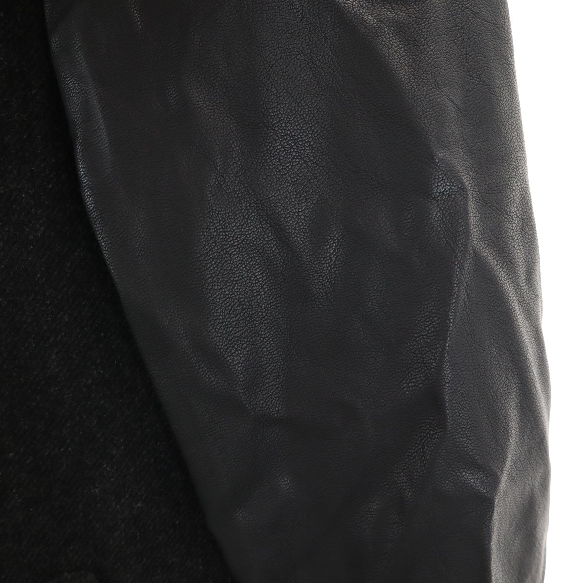 Desigual デシグアル 異素材切り替え ジャケット S ブラック レザーライク袖 メンズ