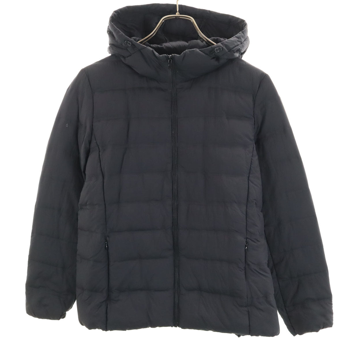 UNIQLO ユニクロ ウルトラライト シームレス ダウンパーカー M ブラック 収納袋付き レディース