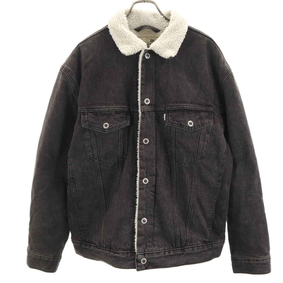 Levi's リーバイス シルバータブ 裏ボア デニムジャケット M ブラック ジージャン メンズ