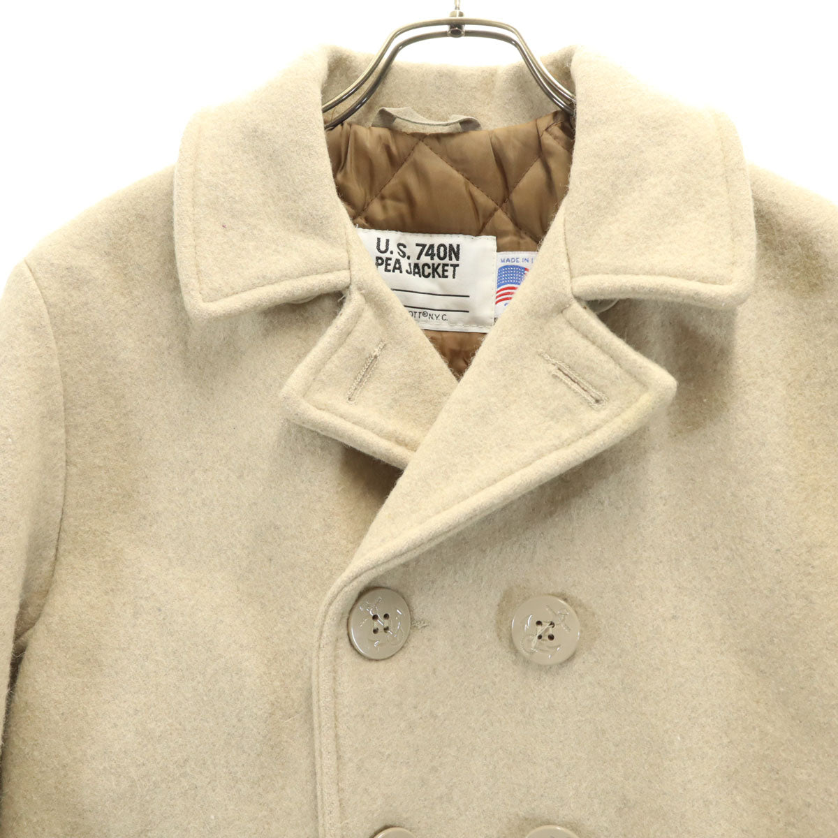 schott ショット 90s USA製 オールド ピーコート 20 ベージュ U.S.740N メンズ