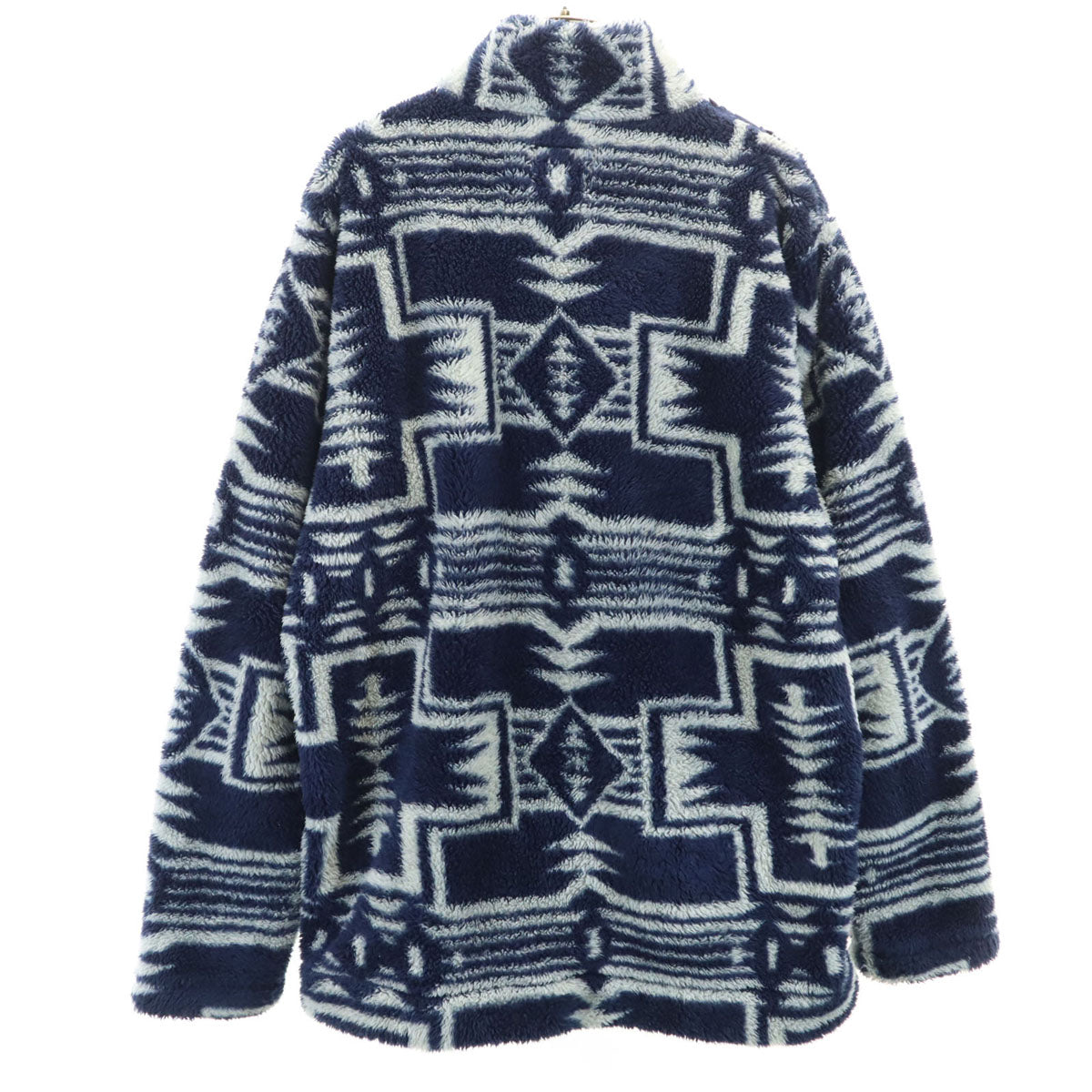 snowpeak スノーピーク 総柄 フリースジャケット L ネイビー アウトドア メンズ