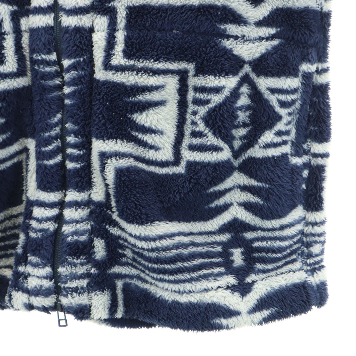 snowpeak スノーピーク 総柄 フリースジャケット L ネイビー アウトドア メンズ