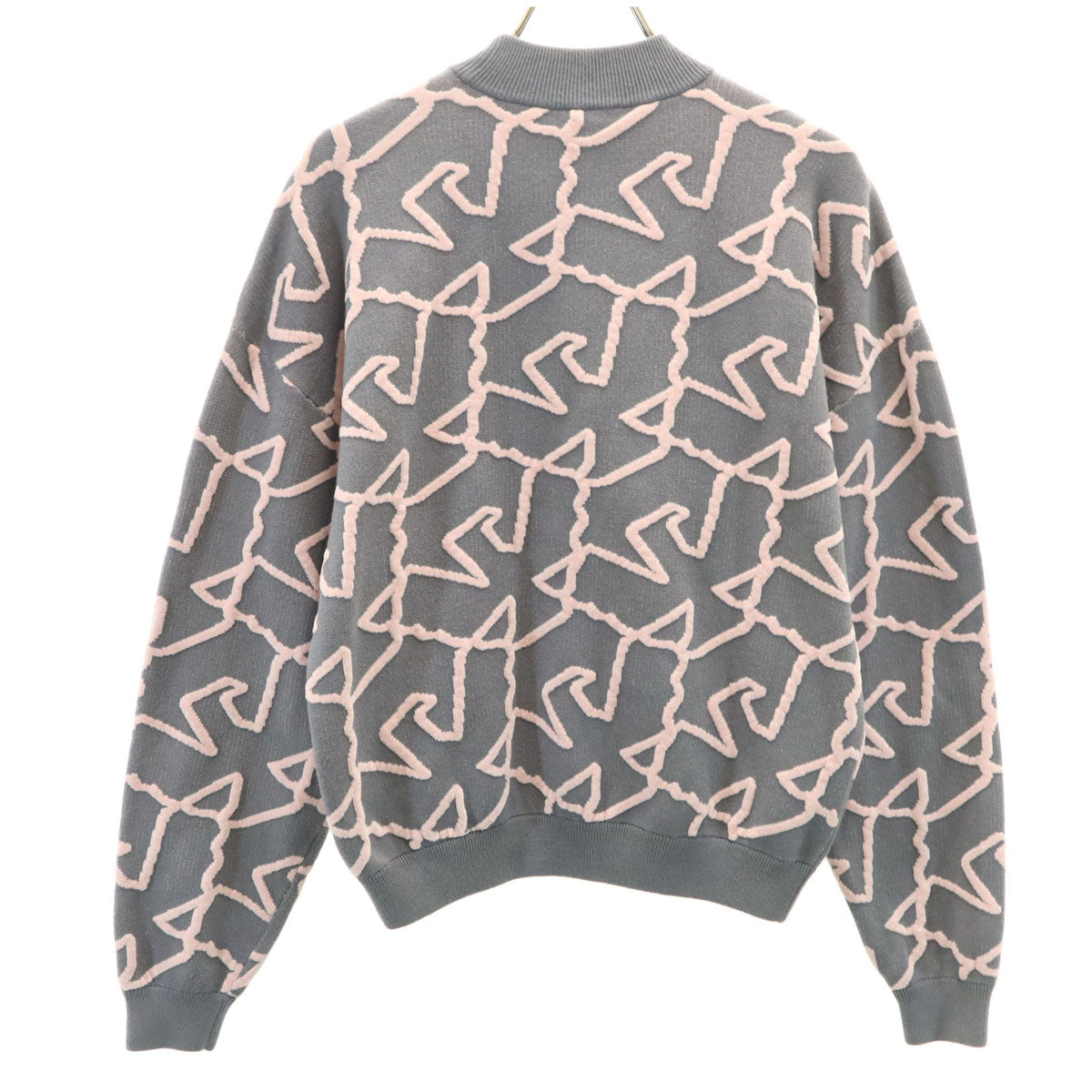 Emporio Armani エンポリオアルマーニ 総柄 長袖 ニット S グレー セーター レディース