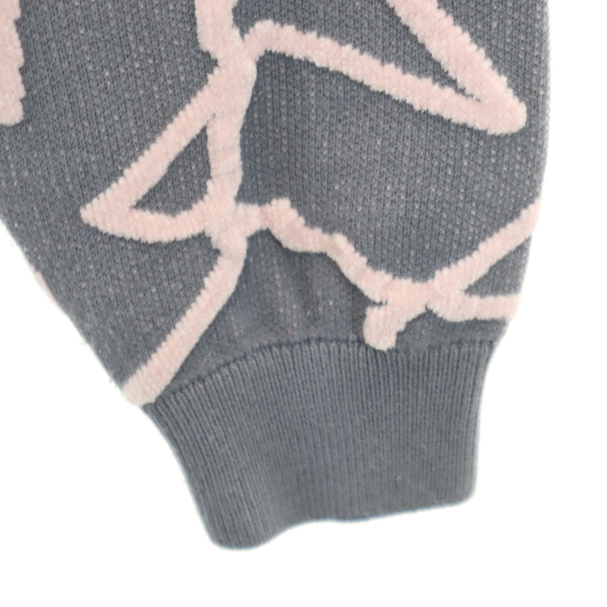 Emporio Armani エンポリオアルマーニ 総柄 長袖 ニット S グレー セーター レディース