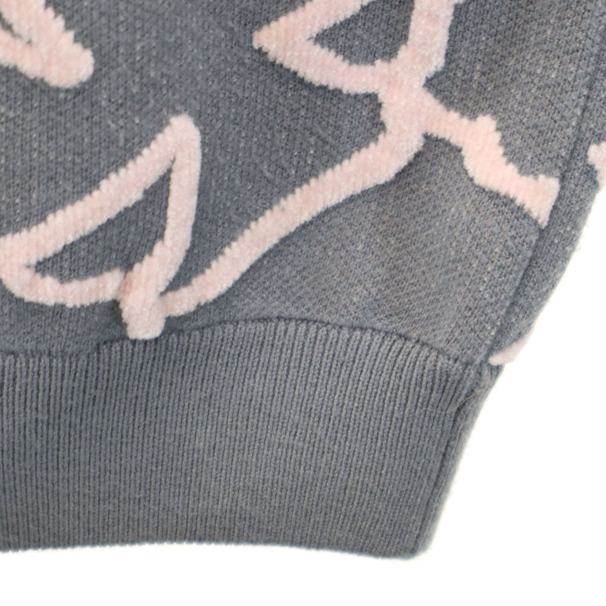 Emporio Armani エンポリオアルマーニ 総柄 長袖 ニット S グレー セーター レディース