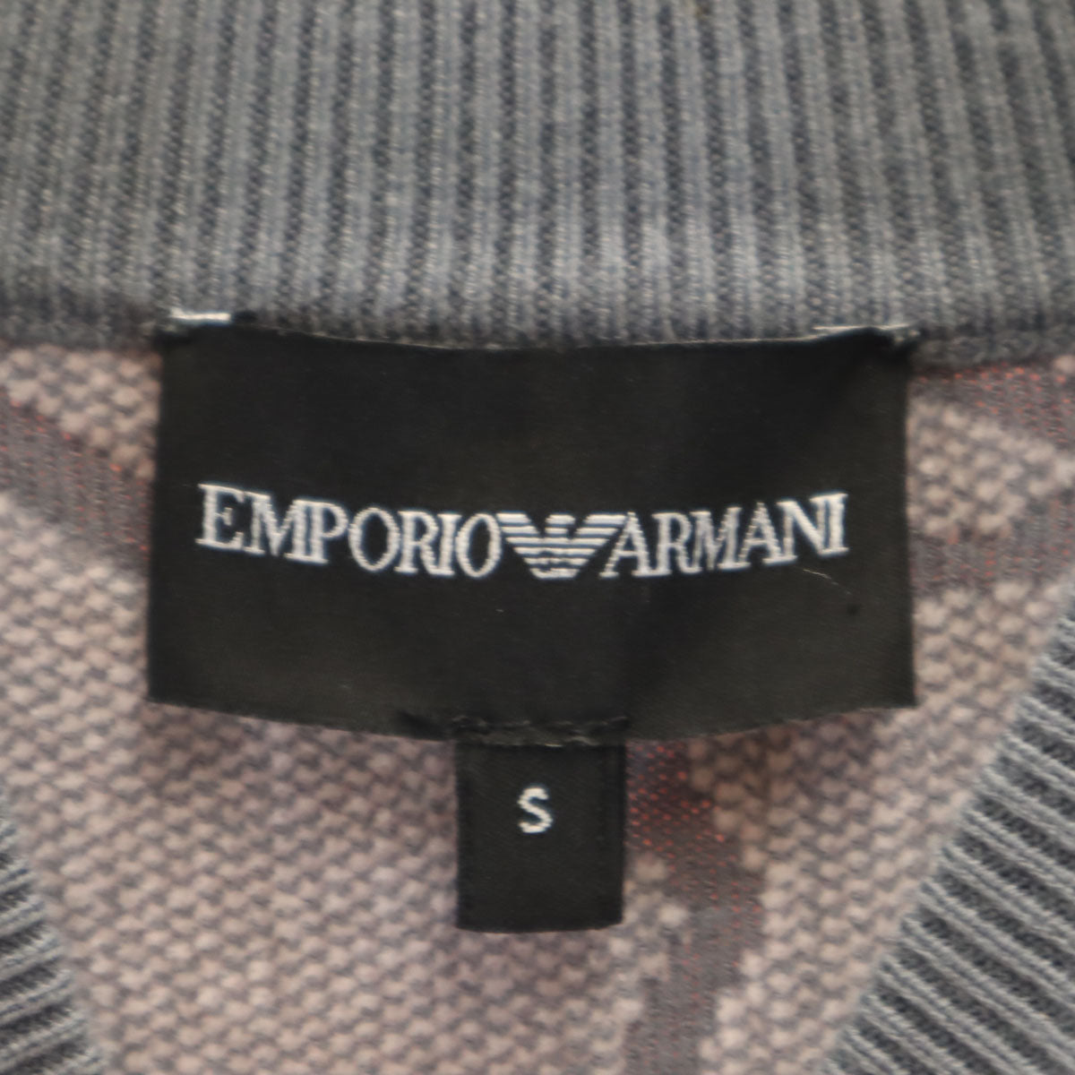 Emporio Armani エンポリオアルマーニ 総柄 長袖 ニット S グレー セーター レディース