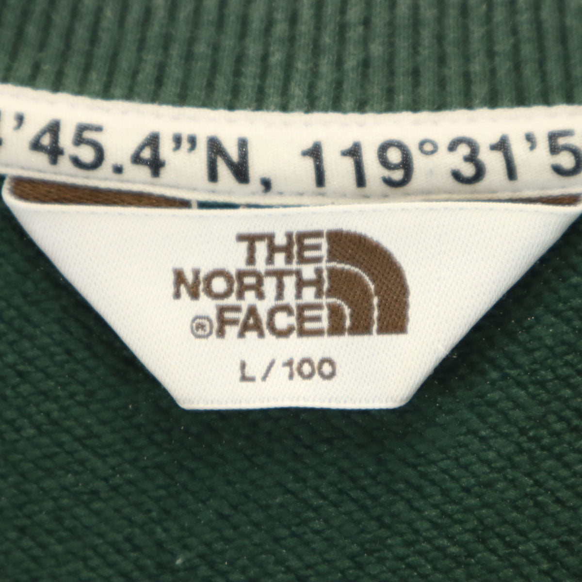 THE NORTH FACE ノースフェイス 長袖 スウェット トレーナー L グリーン NM5MJ54K アウトドア ユニセックス メンズ