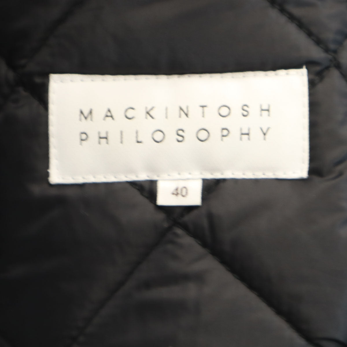 MACKINTOSH PHILOSOPHY マッキントッシュフィロソフィー キルティングジャケット 40 ブラック 中綿 レディース