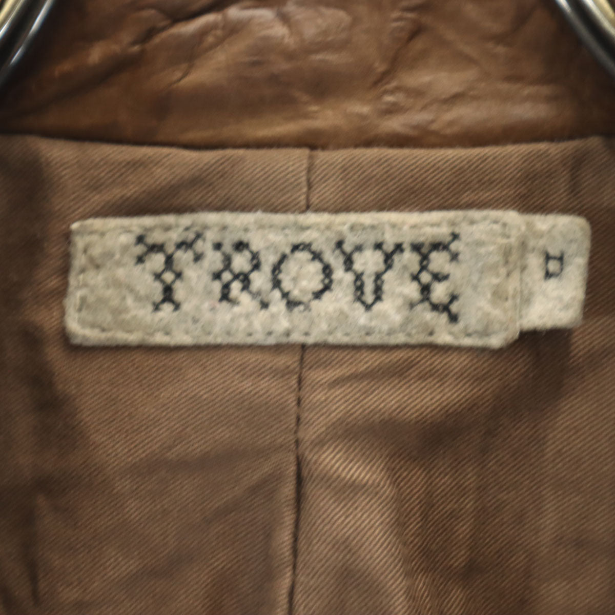 TROVE トローヴ 牛革 レザージャケット 2 ブラウン メンズ