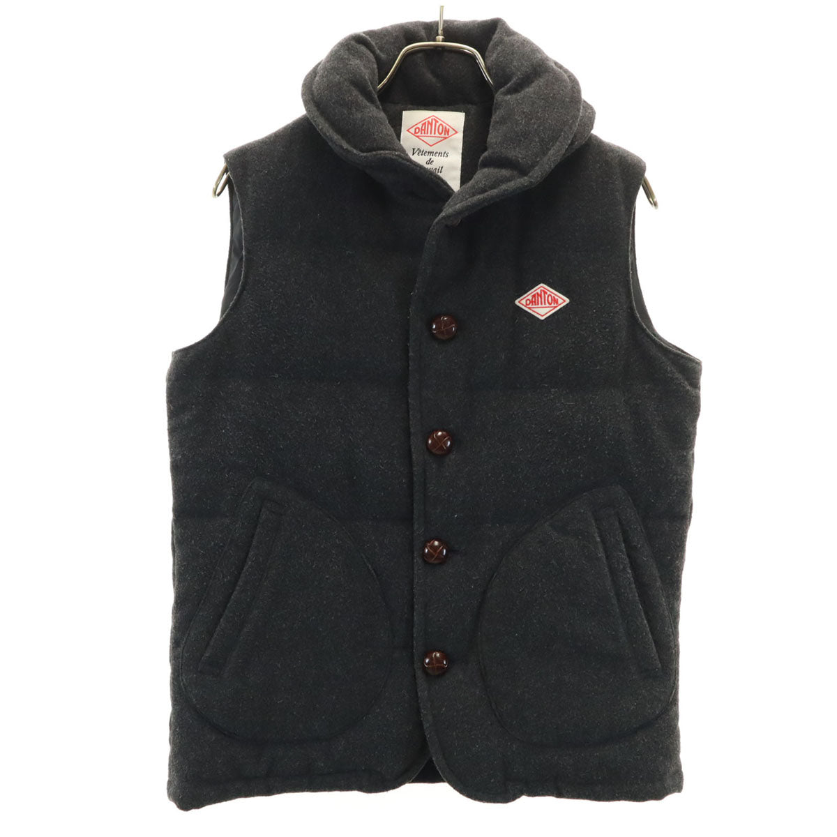 【美品】DANTON ウールモッサベスト34 Danton ダントン BEAMS ビームス別注 ウールモッサ ダウンベスト 34
