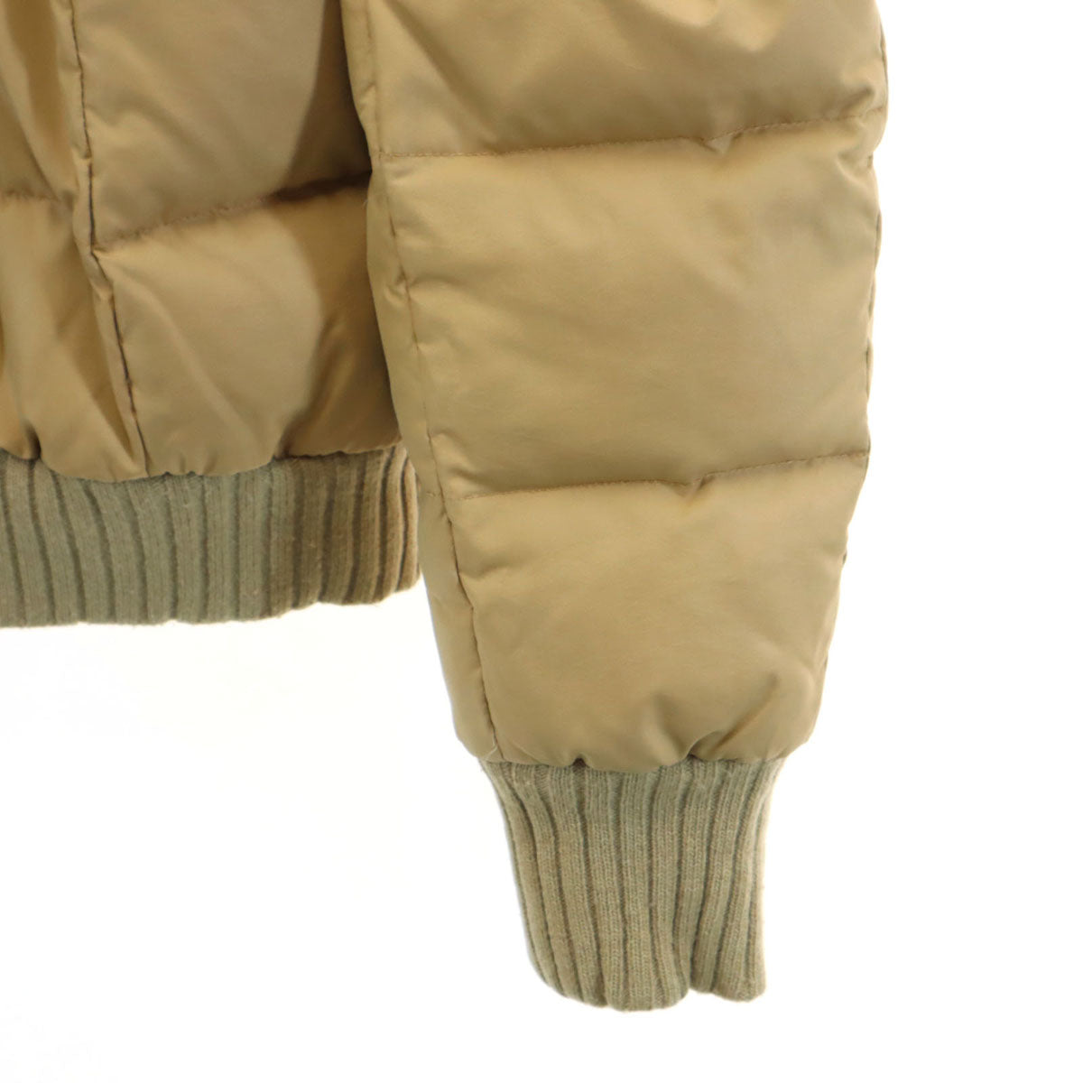 BURBERRY LONDON BLUE LABEL バーバリー ロンドン ブルーレーベル ダウンジャケット 38 ベージュ ラクーンファー付き レディース