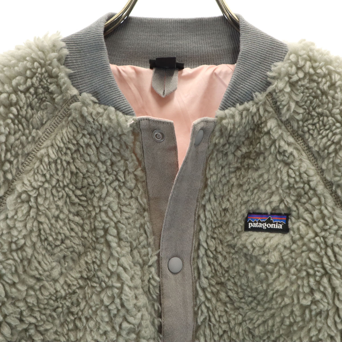 patagonia パタゴニア ボアジャケット XL 14 グレー 65415FA18 アウトドア キッズ