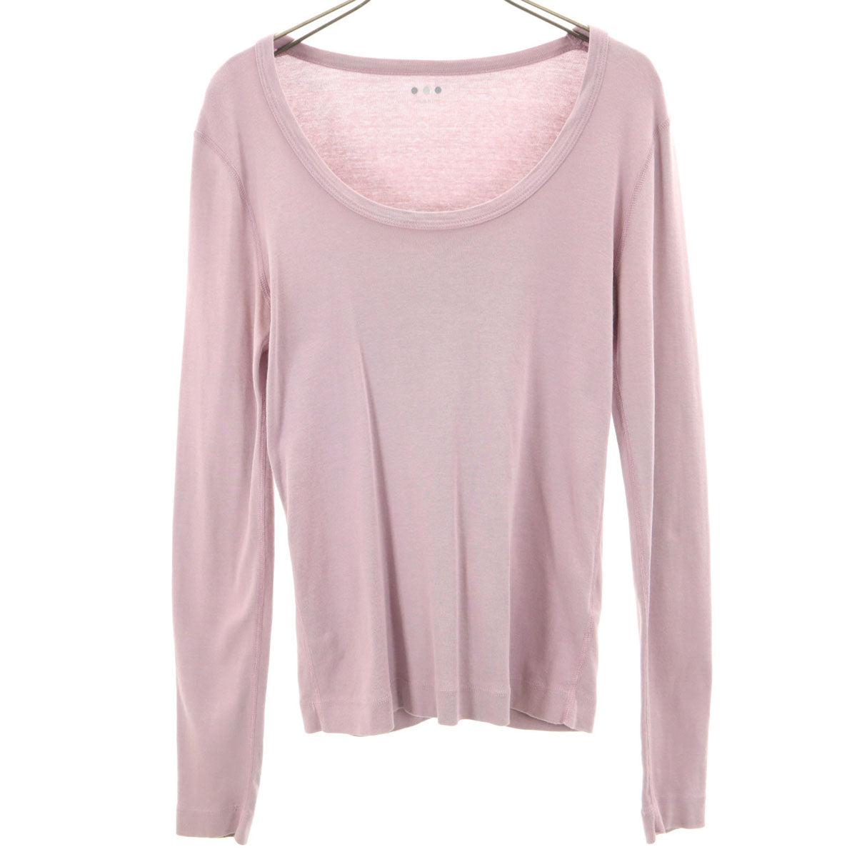 three dots スリードッツ USA製 長袖 カットソー M パープル系 レディース