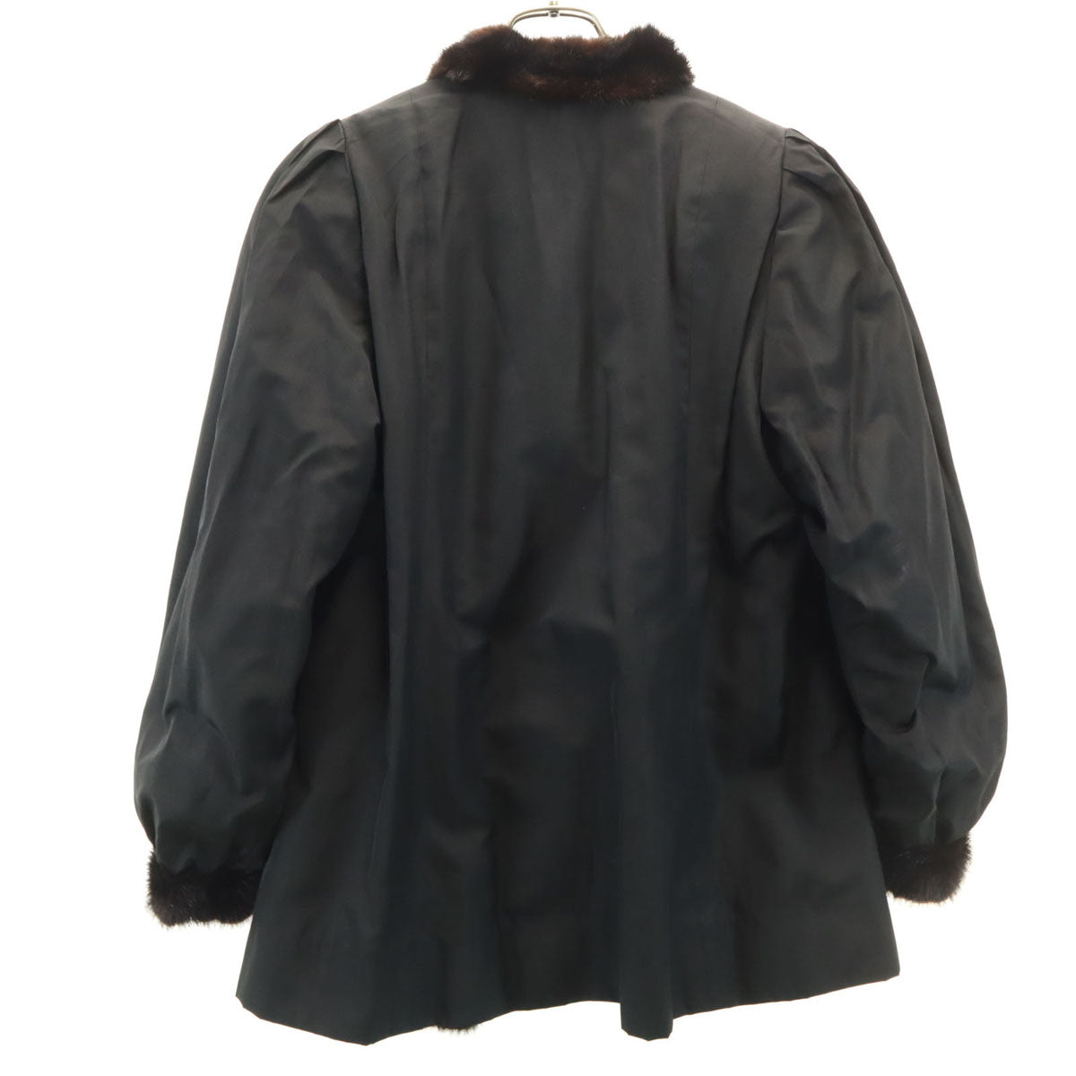 リバーシブル 毛皮コート ダークブラウン レディース