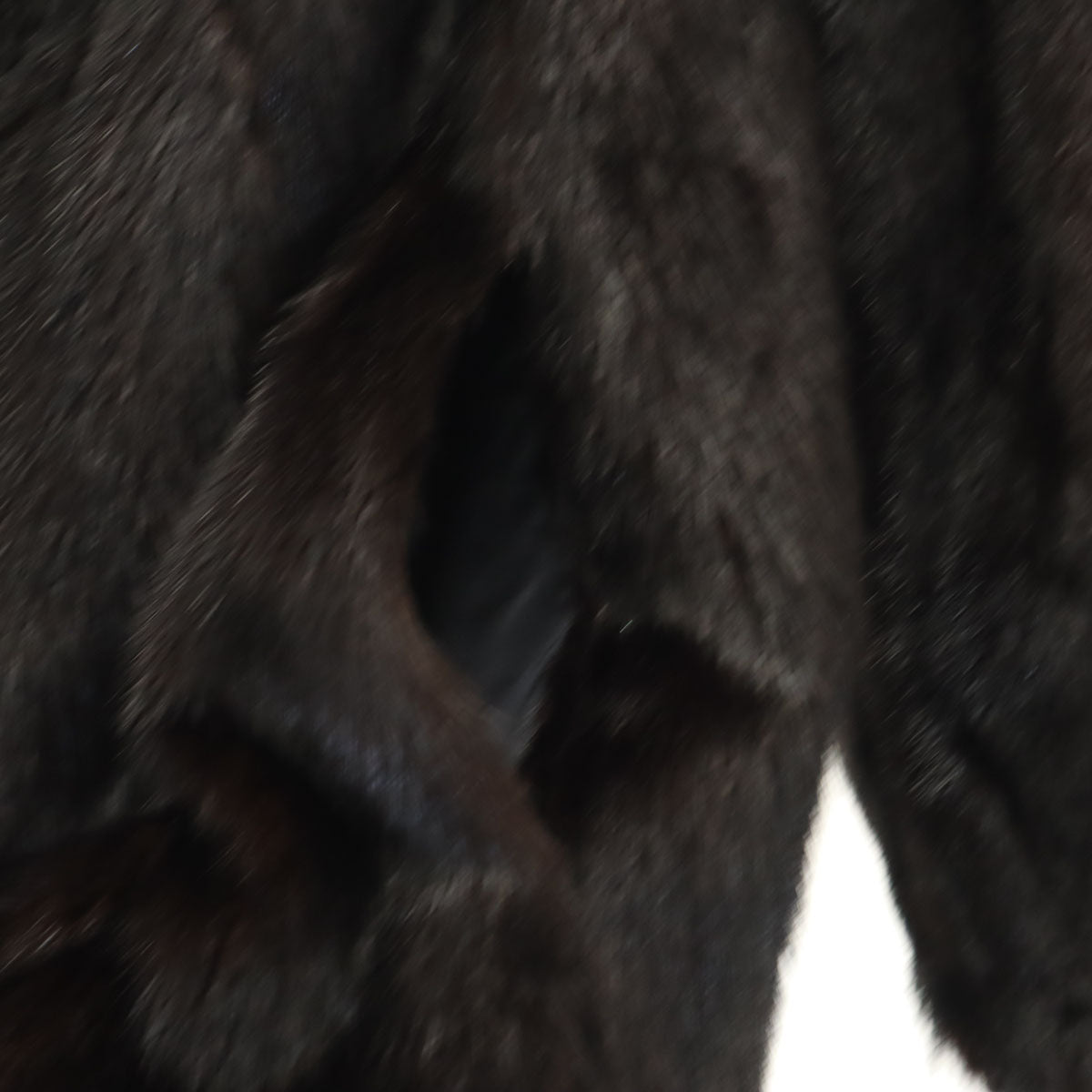 リバーシブル 毛皮コート ダークブラウン レディース