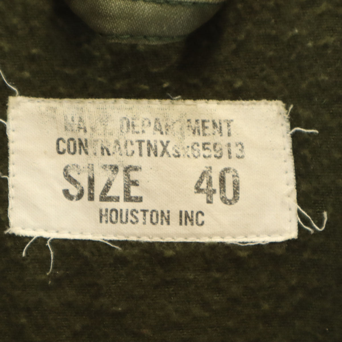 HOUSTON ヒューストン A2 デッキジャケット ミリタリージャケット 40 カーキ メンズ