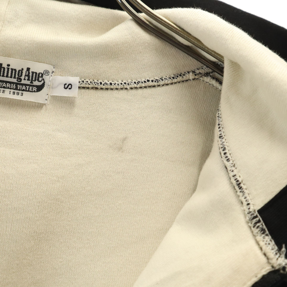 A BATHING APE アベイシングエイプ 日本製 長袖 スウェット ジップパーカー S ブラック レディース