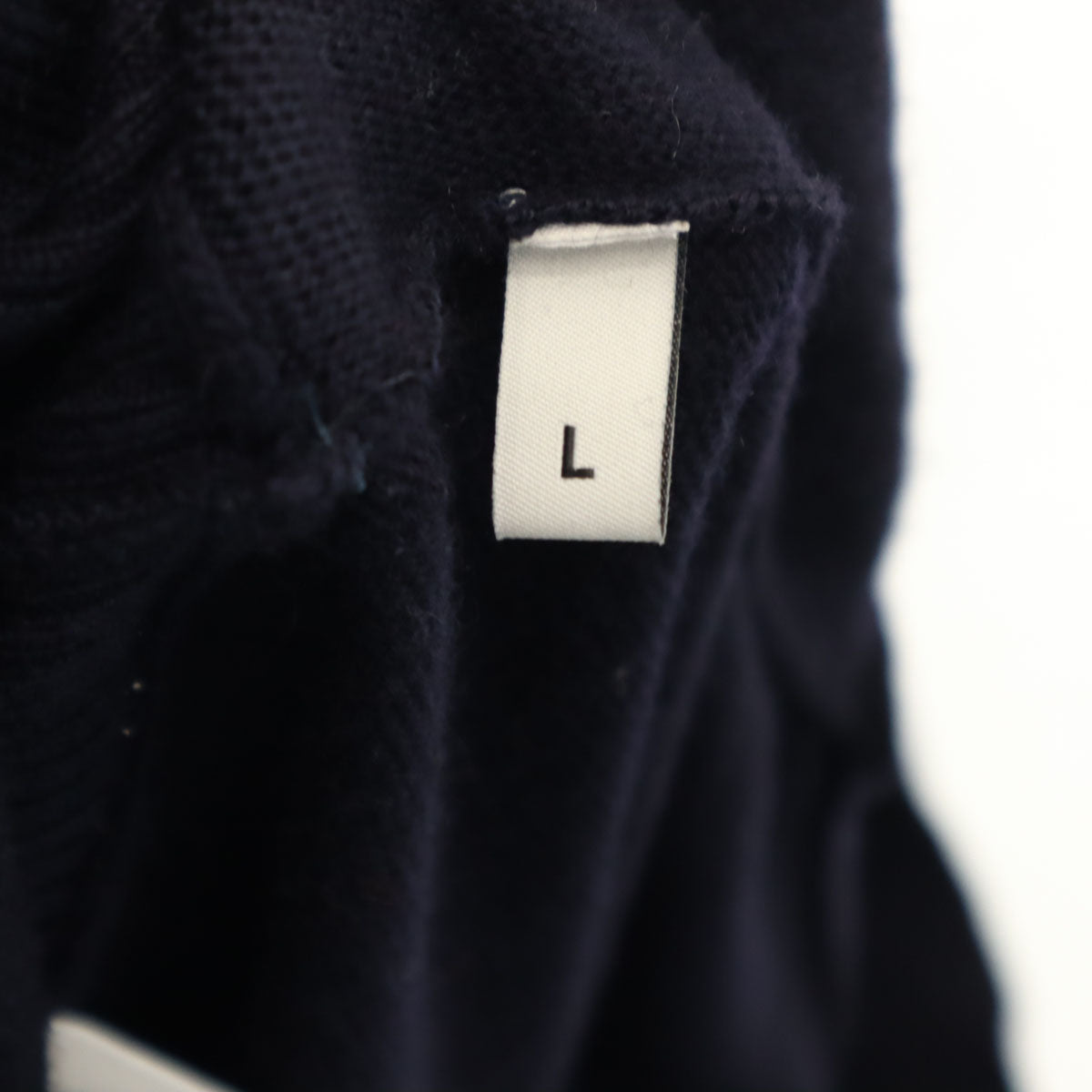 ami アミ ポルトガル製 長袖 タートルネック セーター L ネイビー ニット メンズ