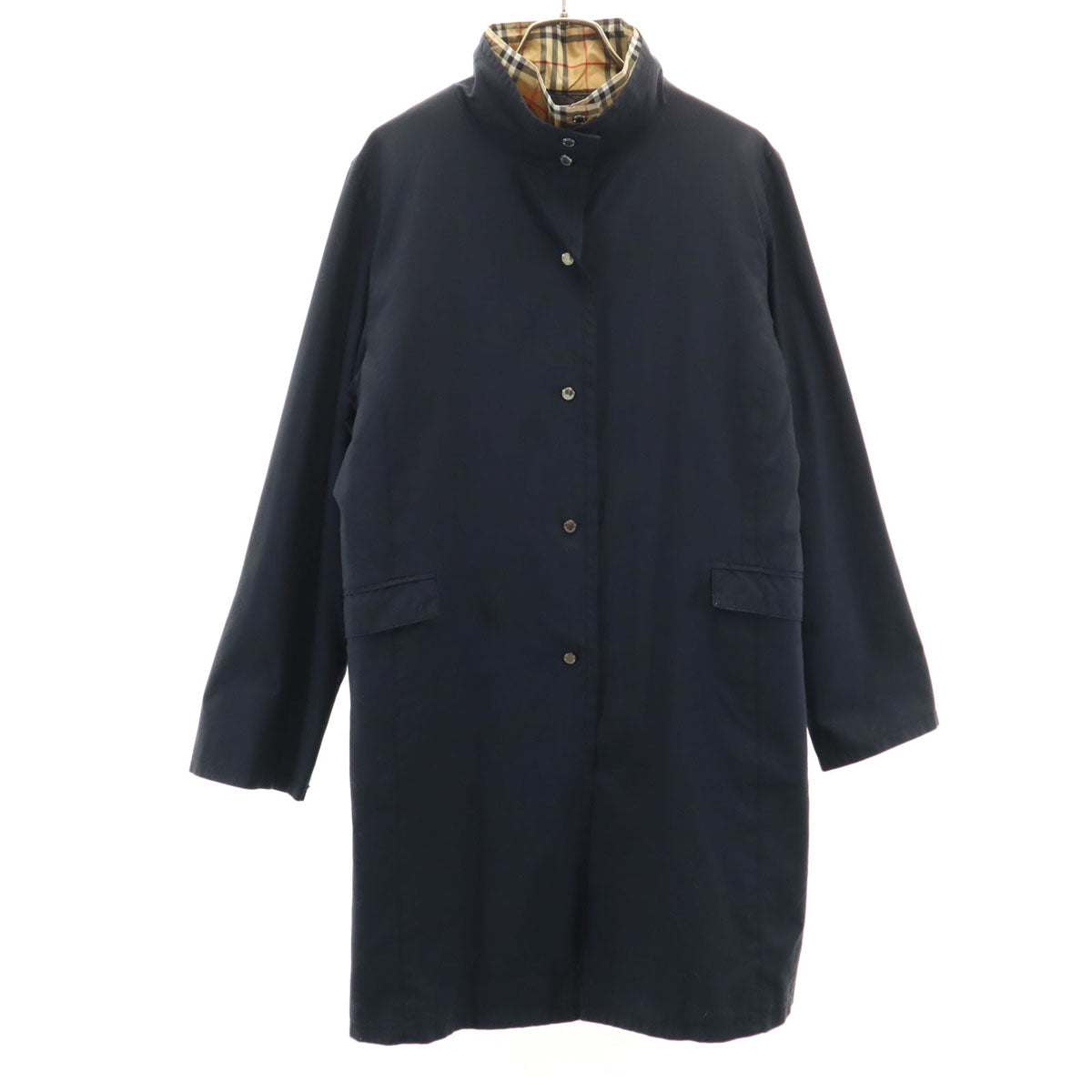 Burberrys Blue label バーバリーズブルーレーベル 90s オールド ナイロンジャケット 38 ネイビー ベストライナー付き 三陽商会 レディース