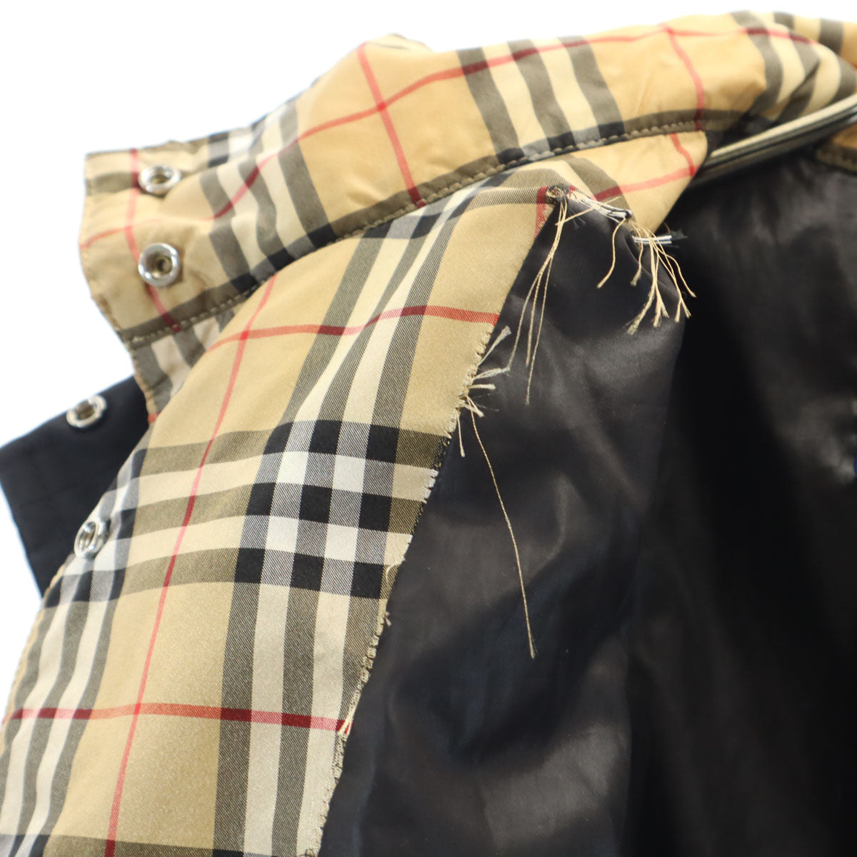 Burberrys Blue label バーバリーズブルーレーベル 90s オールド ナイロンジャケット 38 ネイビー ベストライナー付き 三陽商会 レディース