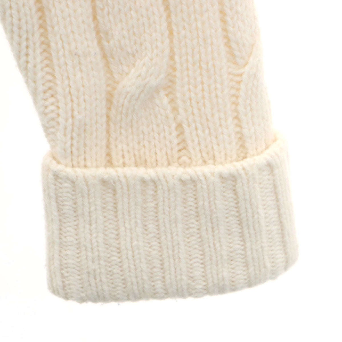 FRED PERRY フレッドペリー 長袖 Vネック セーター S アイボリー ケーブルニット メンズ